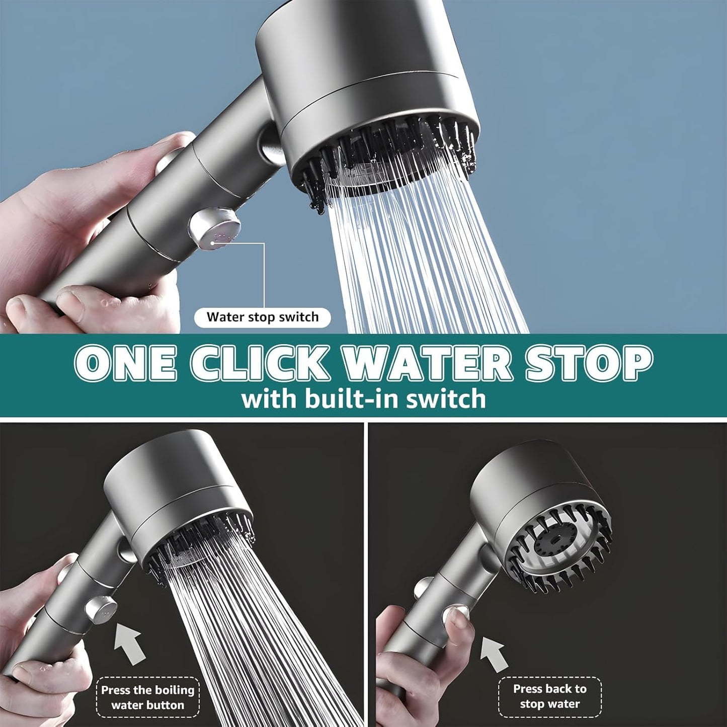 AeroSteam™ shower head filter